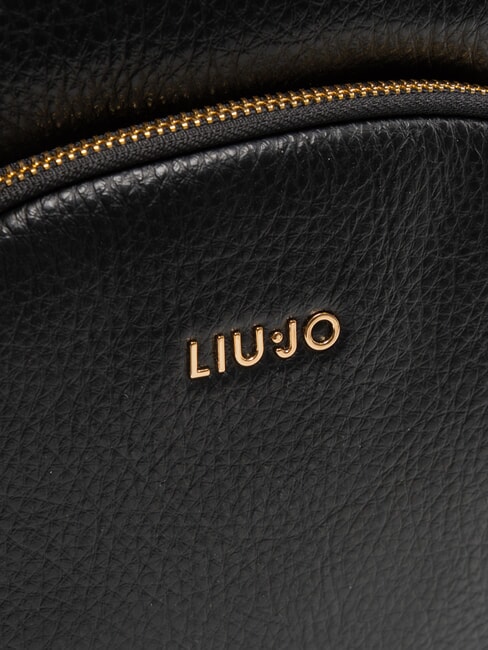 MANHATTAN Mittelgroßer runder Rucksack mit Tasche SCHWARZ - Damentaschen