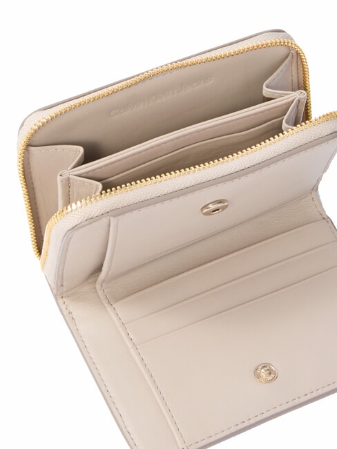 CKJ MINIMAL MONOGRAM Mittelgroße Brieftasche aus Leder Chateau - Brieftaschen Damen