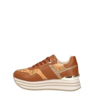 ALVIERO MARTINI PRIMA CLASSE GEO JR Plateau-Sneaker mit seitlichem Logo Leder / Geobeige - Damenschuhe - 4