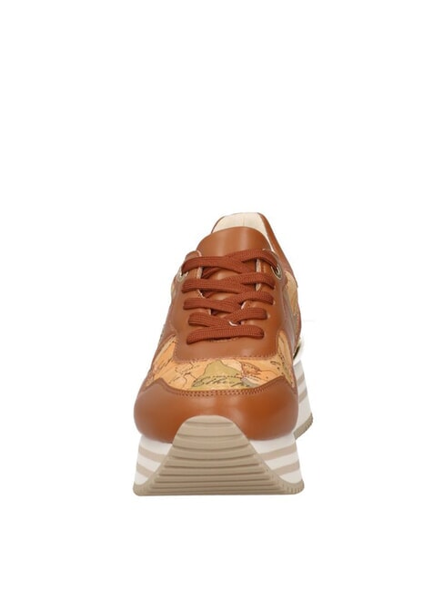 GEO JR Plateau-Sneaker mit seitlichem Logo Leder / Geobeige - Damenschuhe