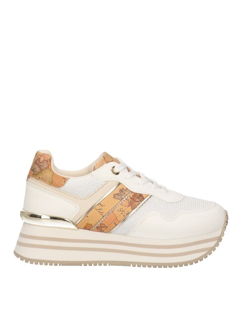 GEO JR Plateau-Sneaker Wei&szlig; / Geo-Beige - Damenschuhe