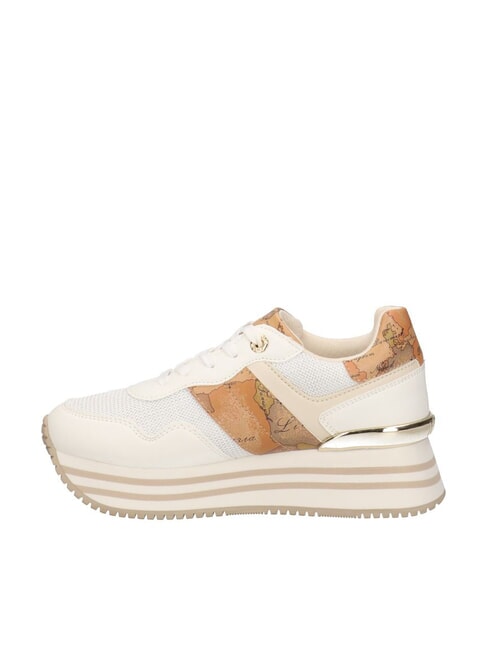 GEO JR Plateau-Sneaker Wei&szlig; / Geo-Beige - Damenschuhe