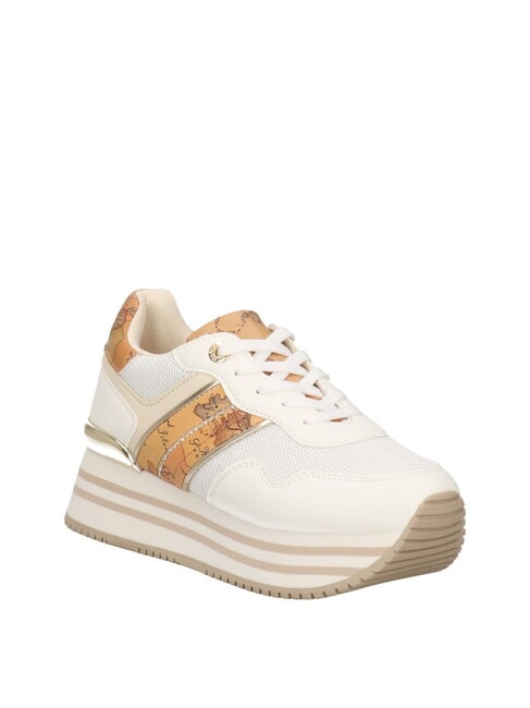 GEO JR Plateau-Sneaker Wei&szlig; / Geo-Beige - Damenschuhe