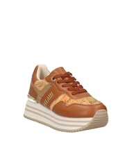 ALVIERO MARTINI PRIMA CLASSE GEO JR Plateau-Sneaker mit seitlichem Logo Leder / Geobeige - Damenschuhe - 3