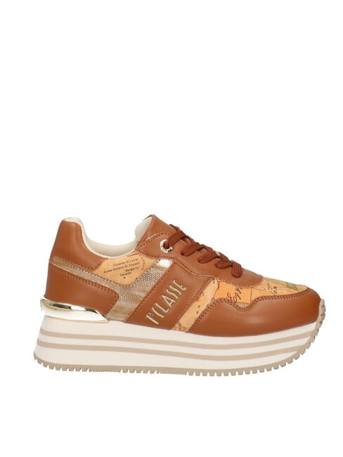 GEO JR Plateau-Sneaker mit seitlichem Logo Leder / Geobeige - Damenschuhe