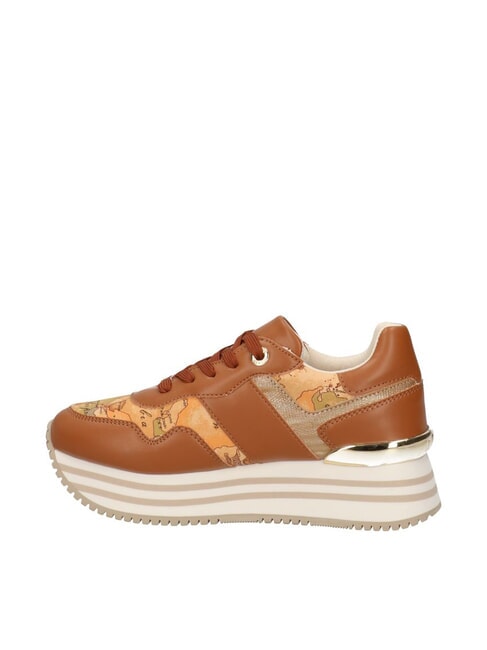 GEO JR Plateau-Sneaker mit seitlichem Logo Leder / Geobeige - Damenschuhe