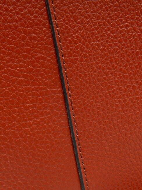 HELENA ROUND Kleine Umhängetasche aus Leder ziegelrot - Damentaschen