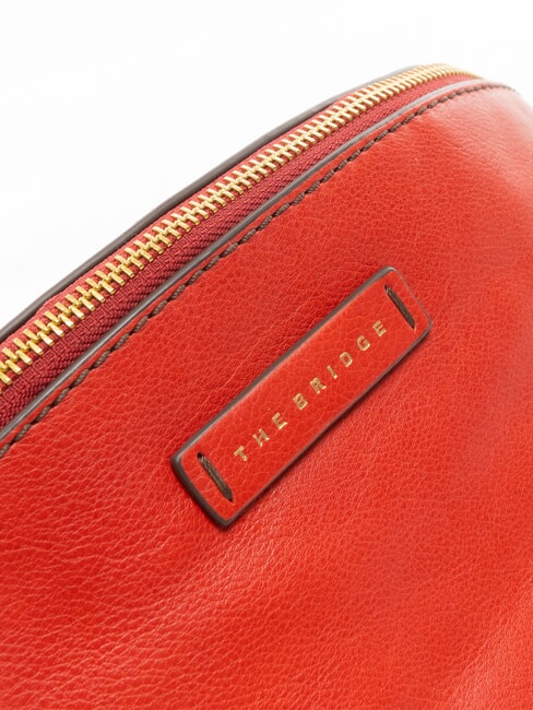 MARGHERITA  Gürteltasche aus Leder Johannisbeere / Gold - Damentaschen