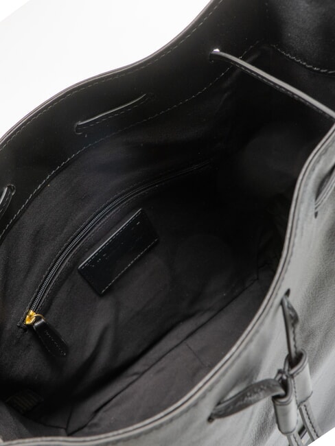 CARLOTTA Umhängetasche aus Leder mit Taschen Schwarzes Gold - Damentaschen