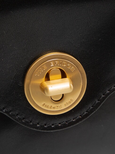 IRENE  Mini-Umhängetasche aus Leder Schwarzes Gold - Damentaschen