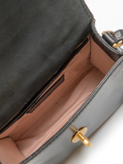 IRENE  Mini-Umhängetasche aus Leder Schwarzes Gold - Damentaschen