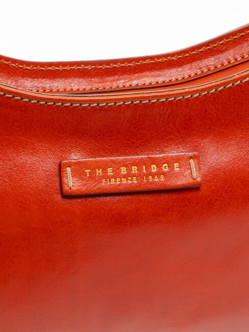 GIORGIA Umh&auml;ngetasche aus Leder gebranntes Orange abb. Gold - Damentaschen