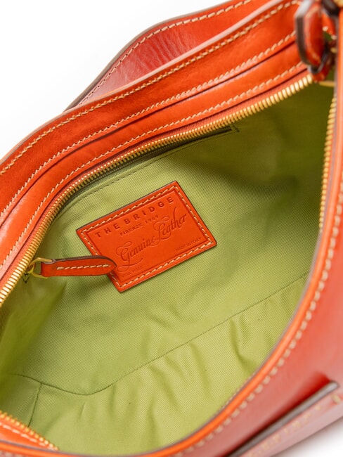 GIORGIA Umh&auml;ngetasche aus Leder gebranntes Orange abb. Gold - Damentaschen