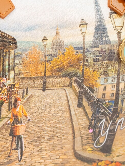 YESBAG Umh&auml;ngetasche mit Schultergurt romantisches Paris - Damentaschen