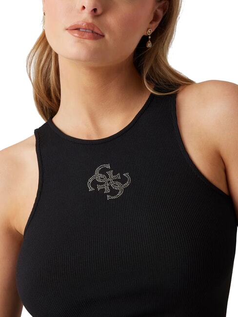 NEW SL ROUND GUENDALINA 4G-Tanktop mit Strass-Logo jetbla - T-Shirts und Tops für Damen