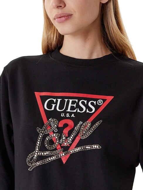 STUDDED LOVE Rundhals-Sweatshirt mit Nieten-Print jetbla - Sweatshirts Damen