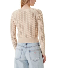 GUESS GISELLE Zopfmuster-Cardigan mit Knöpfen Creme verschwinden - Damenpullover - 2