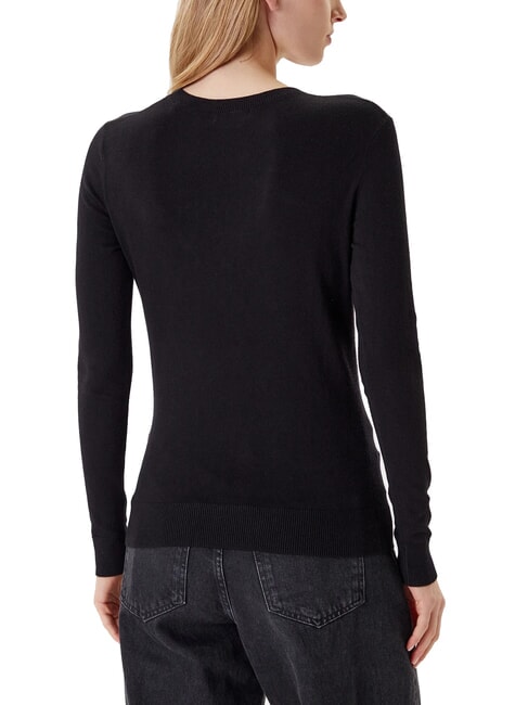 KIARA TRIANGLE LOGO Rundhalspullover mit Strasssteinen jetbla - Damenpullover