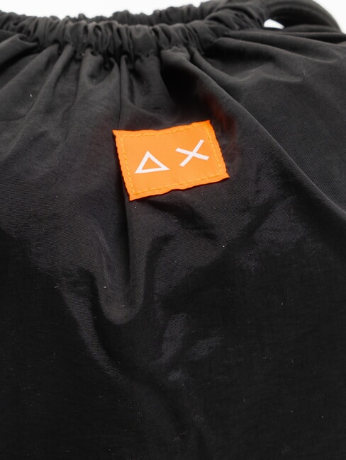 NYLON Rucksack mit Kordelzug Schwarz - Rucksäcke für Schule &amp; Freizeit