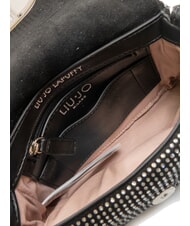 LIUJO LAPUFFY Mikro-Umhängetasche mit Strass schwarz/stahl - Damentaschen - 5