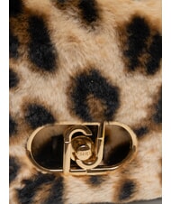 LIUJO LAPUFFY Plüsch-Umhängetasche mit Animal-Print natürlicher Fleck. - Damentaschen - 3