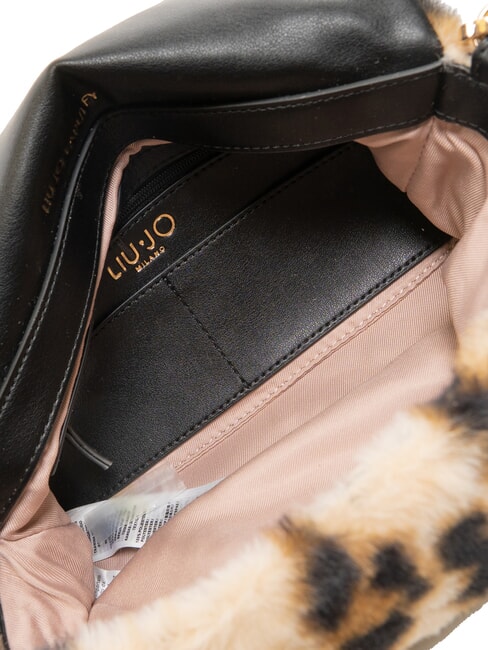 LAPUFFY Plüsch-Umhängetasche mit Animal-Print natürlicher Fleck. - Damentaschen