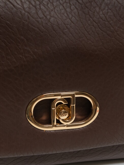 LAPUFFY Umhängetasche mit Überschlag braunes Licht - Damentaschen