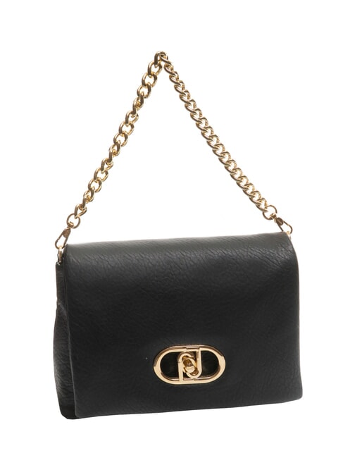 LAPUFFY Umhängetasche mit Überschlag SCHWARZ - Damentaschen