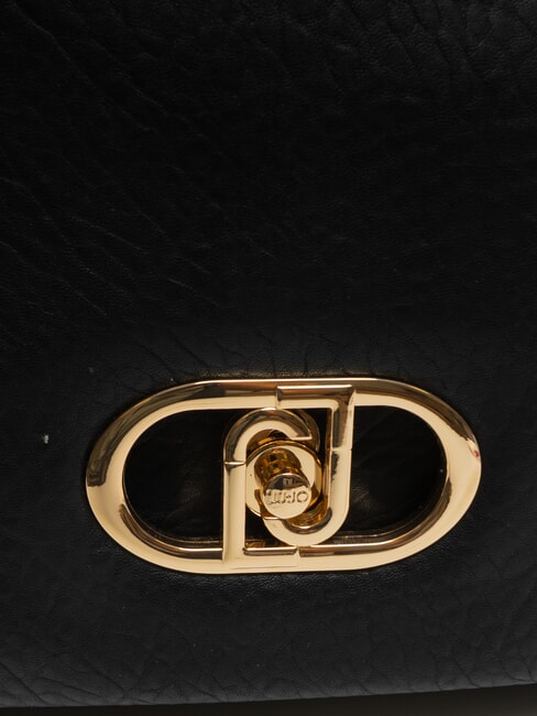 LAPUFFY Umhängetasche mit Überschlag SCHWARZ - Damentaschen