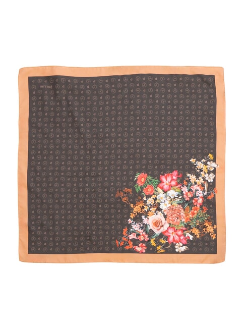FLOWERS TWILL Bedruckter Schal braune Blumen - Schals