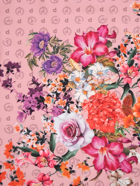 FLOWERS TWILL Bedruckter Schal rosa Blumen - Schals