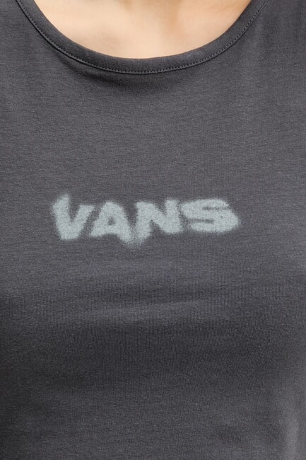 BLUR Crop-Top mit Logo-Print Asphalt - T-Shirts und Tops für Damen