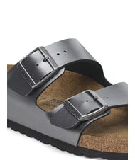 BIRKENSTOCK ARIZONA Metallische Slipper-Sandale Schwarz - Damenschuhe - 5