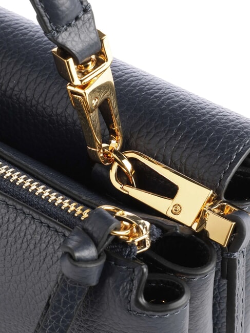 ARLETTIS Minitasche aus strukturiertem Leder Mitternachtsblau - Damentaschen