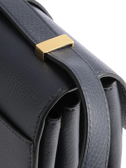 ARLETTIS Handtasche aus gehämmertem Leder Mitternachtsblau - Damentaschen