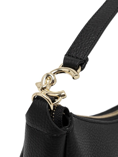 C-EASY Mittelgroße Umhängetasche aus Leder Schwarz - Damentaschen