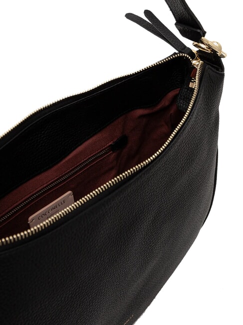 C-EASY Große Umhängetasche aus Leder Schwarz - Damentaschen