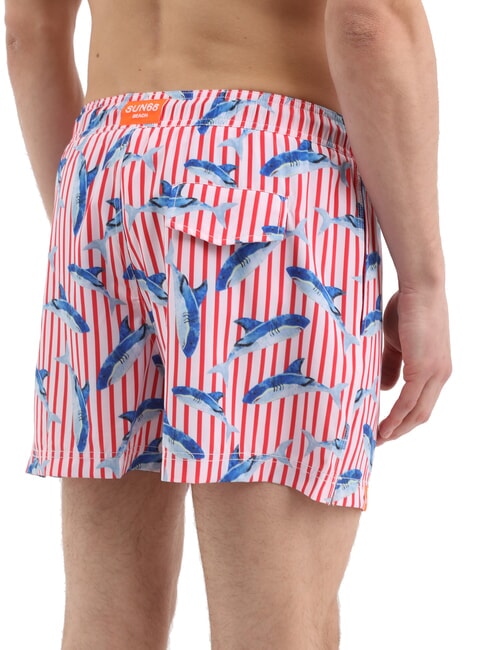 SEASIDE Herren Strandkost&uuml;m rot/blau - Herrenbadehosen