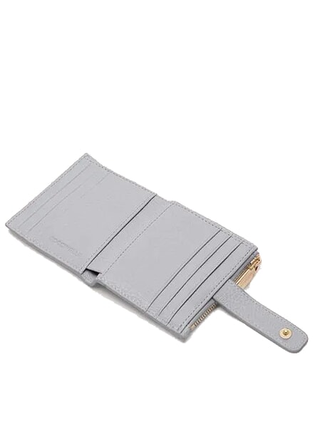 METALLIC SOFT Mini-Geldb&ouml;rse aus Leder Schnee - Brieftaschen Damen