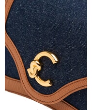 COCCINELLE C-ME DENIM Umhängetasche Blau/Cognac - Damentaschen - 3