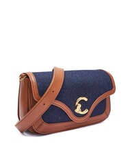 COCCINELLE C-ME DENIM Umhängetasche Blau/Cognac - Damentaschen - 2