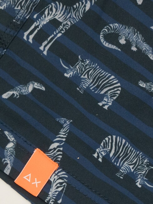 BIG PRINT Strandkostüm für Herren marineblau/weiß - Herrenbadehosen