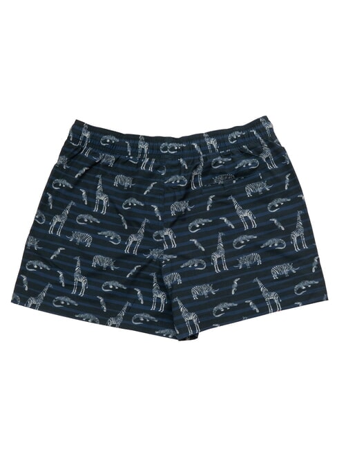 BIG PRINT Strandkostüm für Herren marineblau/weiß - Herrenbadehosen