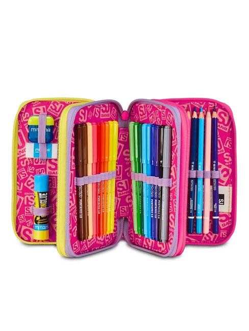 FABLE JOURNEY Federmäppchen mit 3 Reißverschlüssen und Schulset violett - Etuis und Zubehör