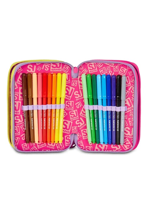 FABLE JOURNEY Federmäppchen mit 3 Reißverschlüssen und Schulset violett - Etuis und Zubehör