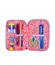 SJGANG CAT&AIR Federm&auml;ppchen mit 3 Rei&szlig;verschl&uuml;ssen und Schulset SCHWARZ GESTREIFTER WALD - Etuis und Zubeh&ouml;r - 4