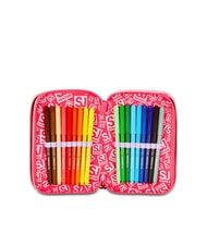 SJGANG CAT LED Federm&auml;ppchen mit 3 Rei&szlig;verschl&uuml;ssen und Schulset fuchsiafluo - Etuis und Zubeh&ouml;r - 4