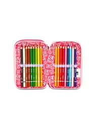 SJGANG CAT LED Federm&auml;ppchen mit 3 Rei&szlig;verschl&uuml;ssen und Schulset fuchsiafluo - Etuis und Zubeh&ouml;r - 5