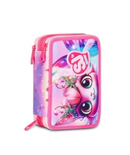 SJGANG CAT LED Federm&auml;ppchen mit 3 Rei&szlig;verschl&uuml;ssen und Schulset fuchsiafluo - Etuis und Zubeh&ouml;r - 6