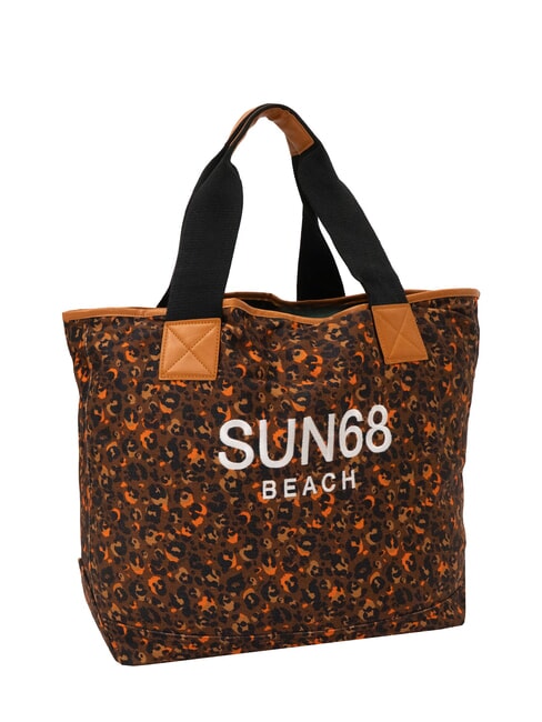 LOGO BEACH Strandtasche aus Segeltuch beige/fluoreszierendes orange - Damentaschen